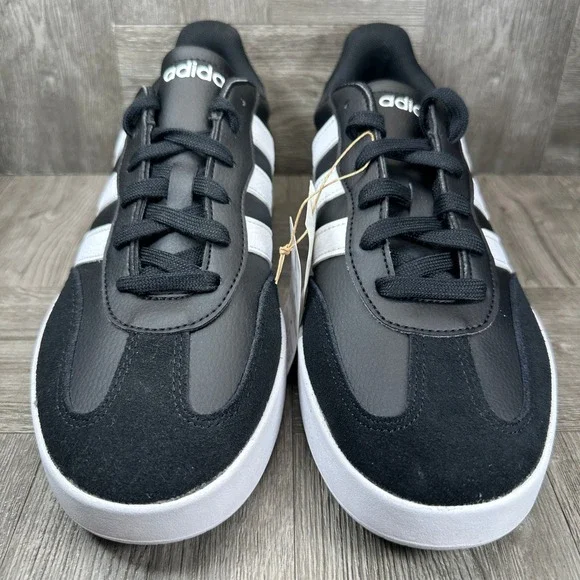 Adidas Barreda Men Size 9 Black White Suede Casual Tennis Sneakers NEW JI2307 - Picture 4 of 9